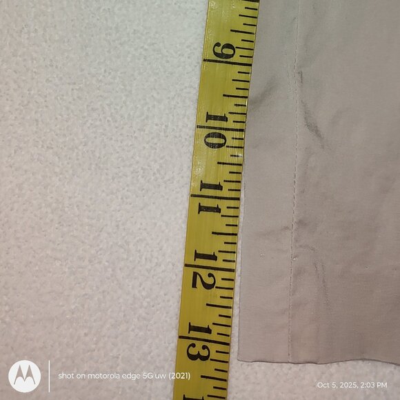 THEORY BERMUDA SHORTS LIGHT TAN COTTON SPANDEX BLEND FLAT FRONT POCKETS SIZE 6 - Picture 5 of 7